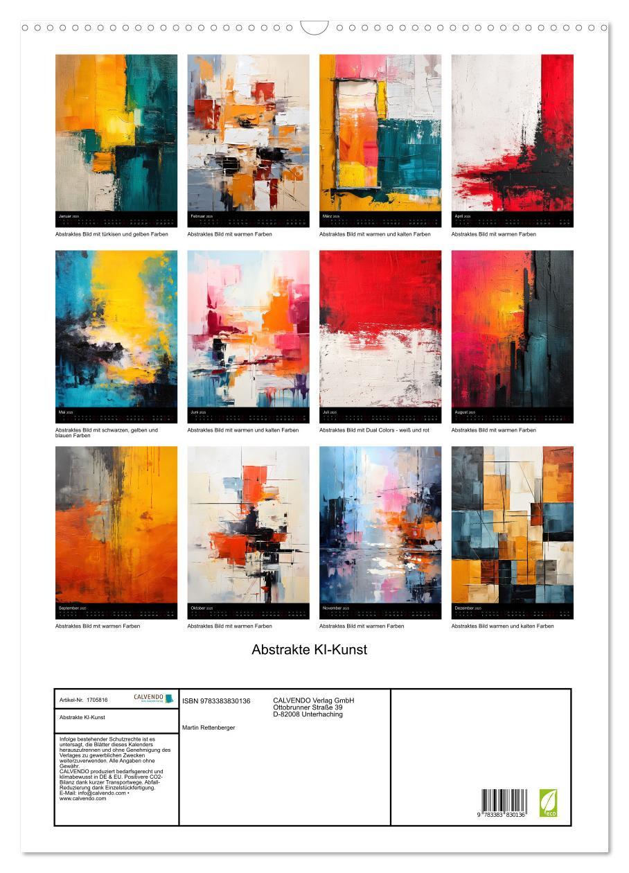 Bild: 9783383830136 | Abstrakte KI-Kunst (Wandkalender 2025 DIN A2 hoch), CALVENDO...