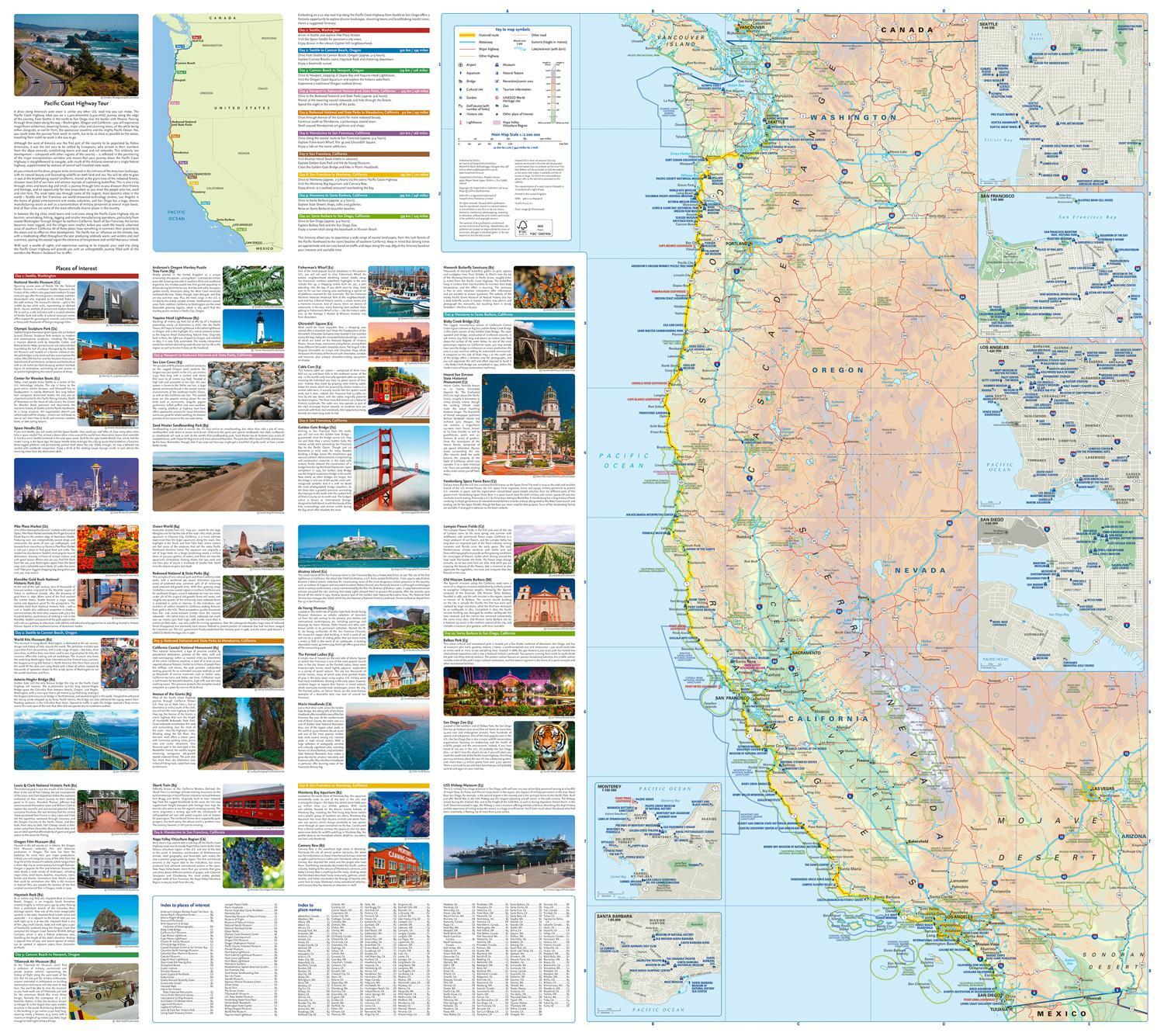 Bild: 9780008652968 | Pacific Coast Highway Adventure Map | Collins Maps | (Land-)Karte