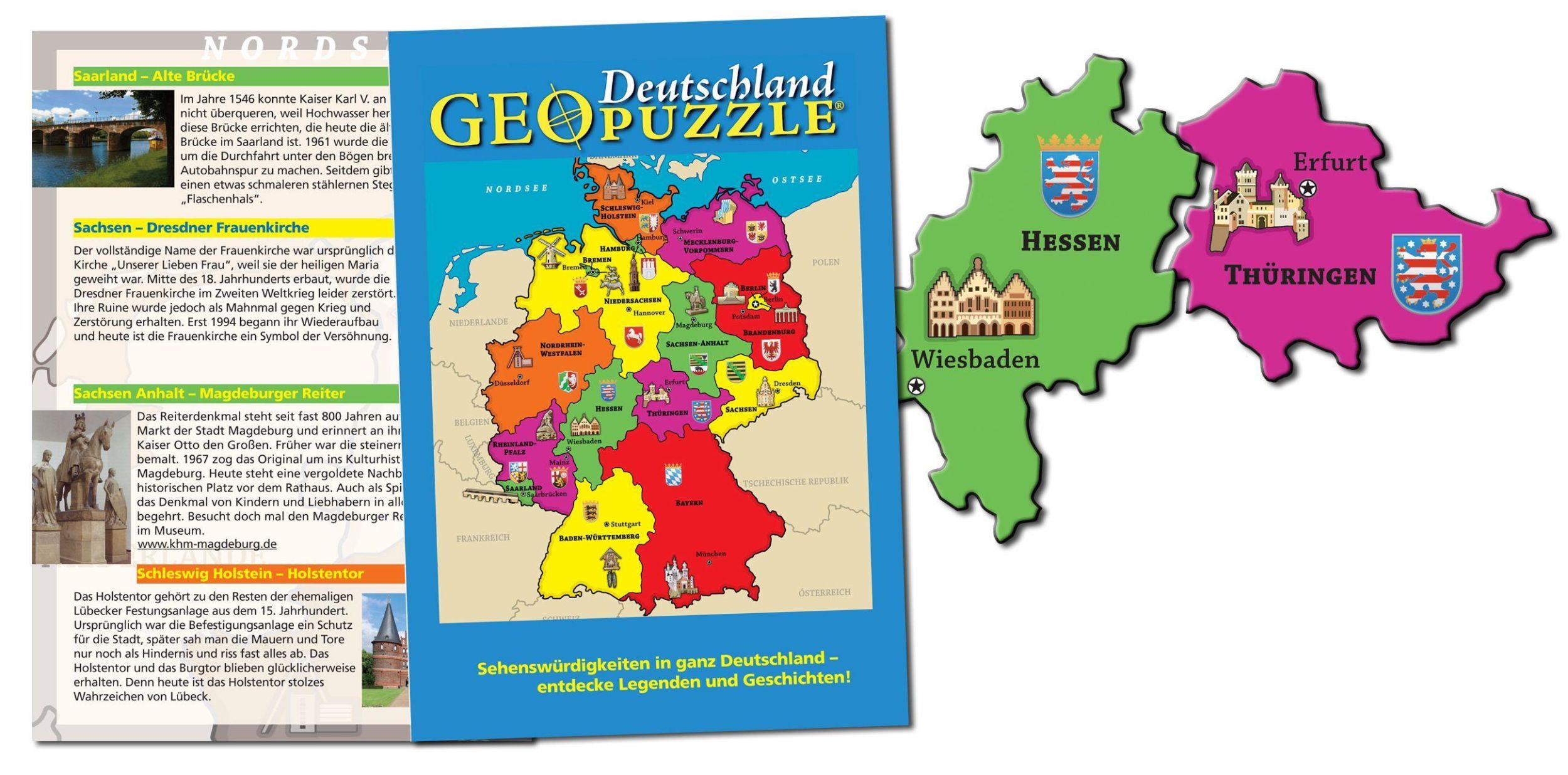 Bild: 4007396003826 | Geo Puzzle - Deutschland. 51 Teile | Spiel | 00382 | Deutsch | 2010