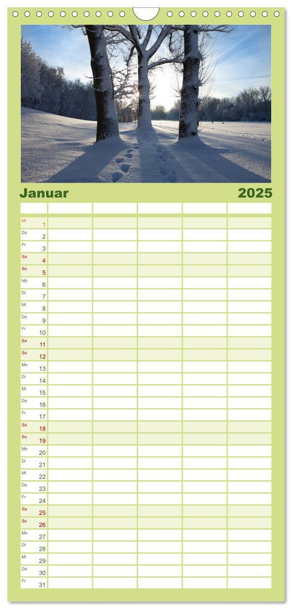 Bild: 9783457120286 | Familienplaner 2025 - Farben der Natur mit 5 Spalten (Wandkalender,...