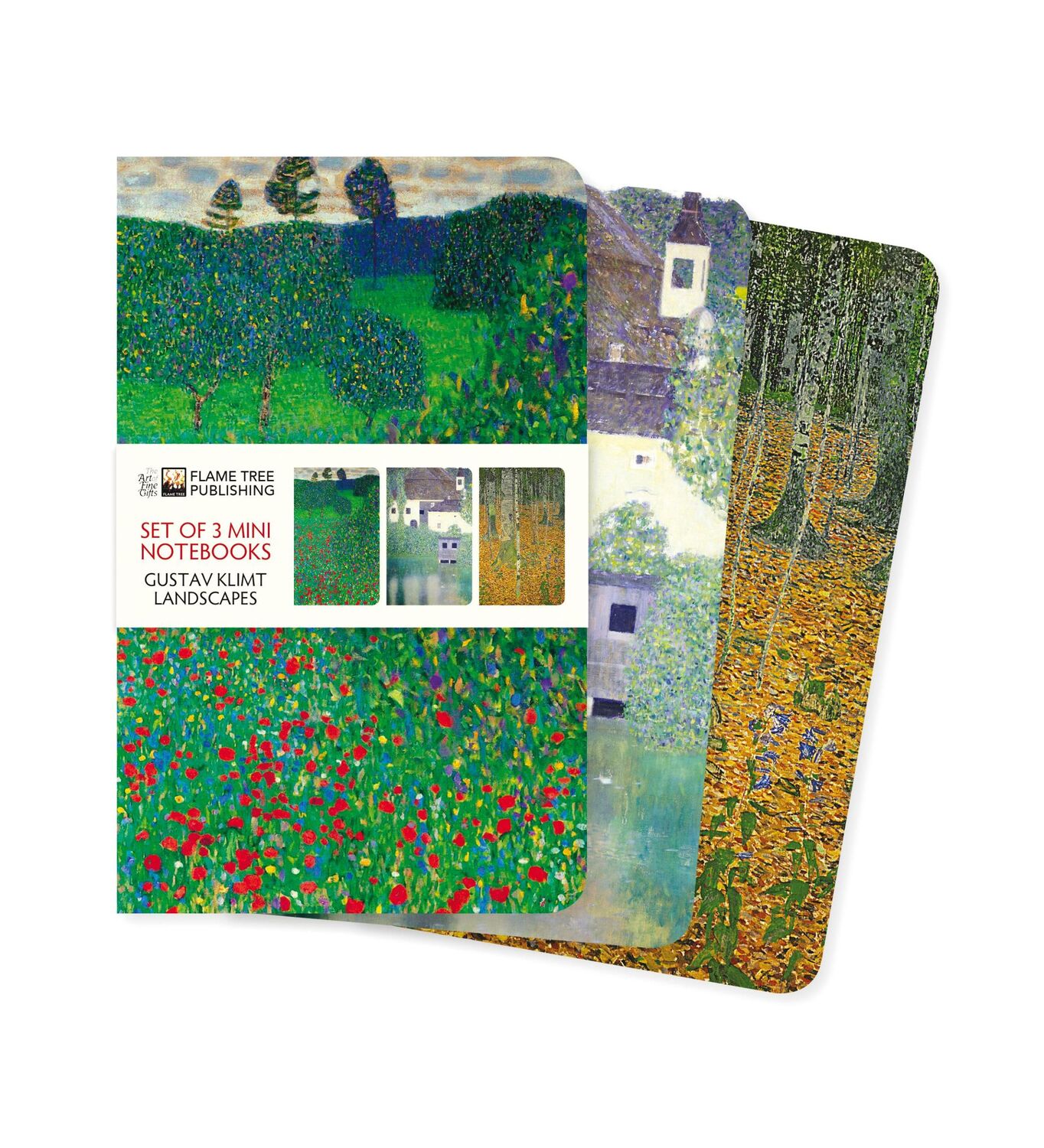 Cover: 9781839647208 | Klimt Landscapes Set of 3 Mini Notebooks | Flame Tree Publishing