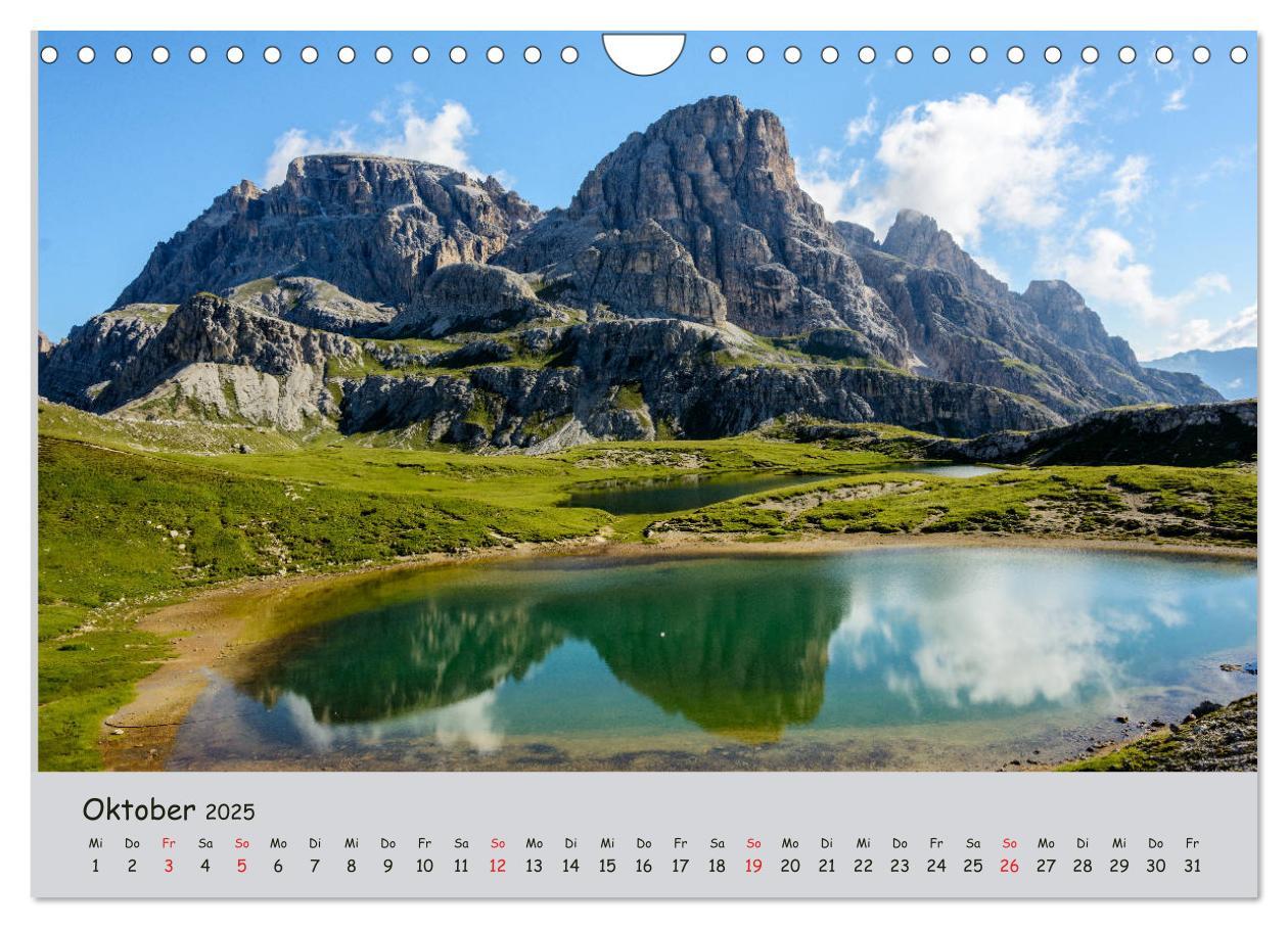 Bild: 9783435290529 | Wandern in den Dolomiten (Wandkalender 2025 DIN A4 quer), CALVENDO...