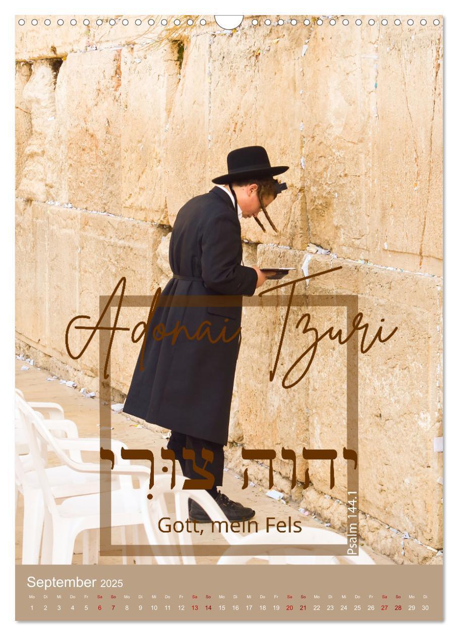 Bild: 9783435900107 | Israel und hebräische Namen Gottes (Wandkalender 2025 DIN A3 hoch),...