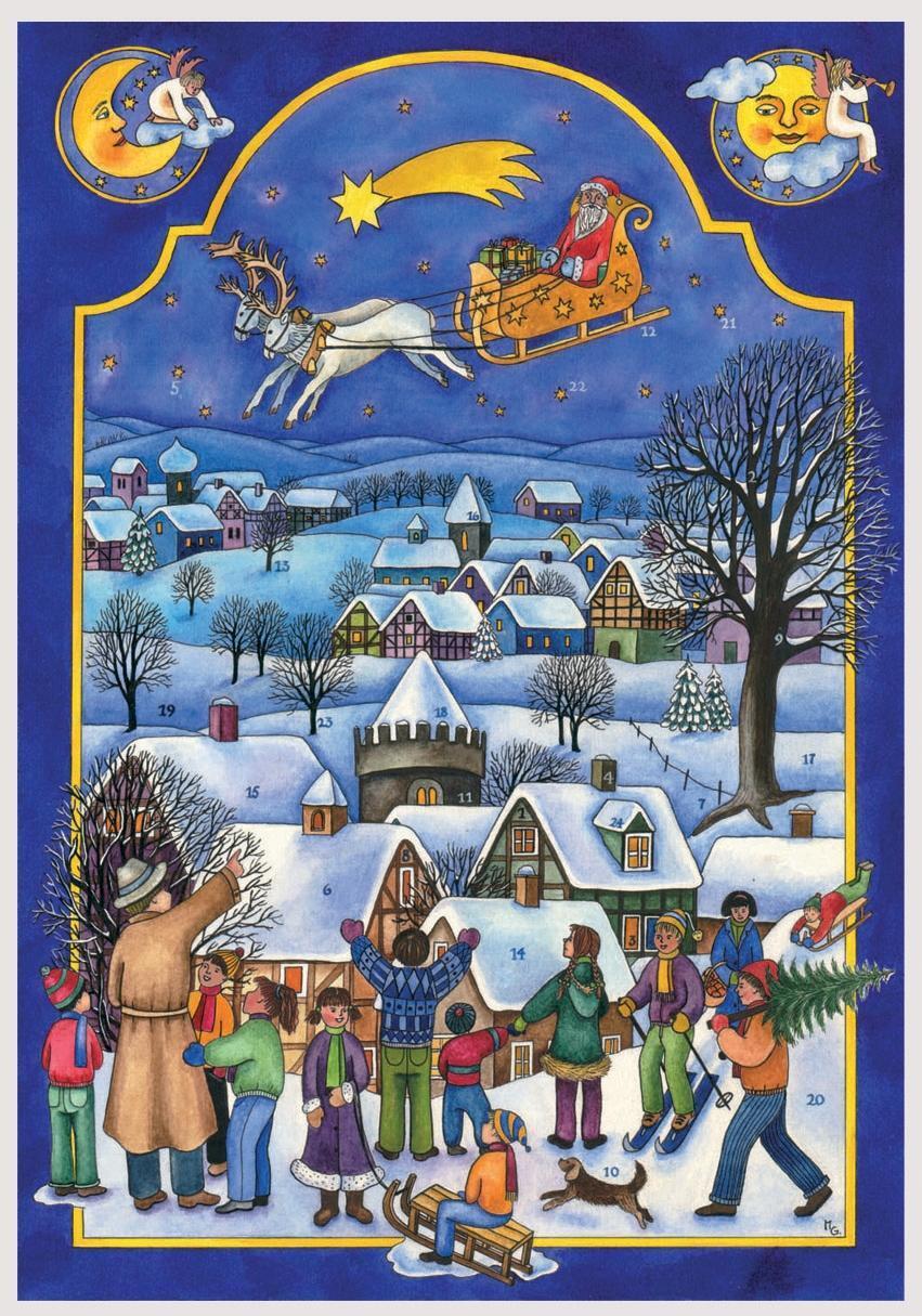 Cover: 4025985808133 | Adventskalender "Nikolaus im Schlitten" | Papier-Adventskalender