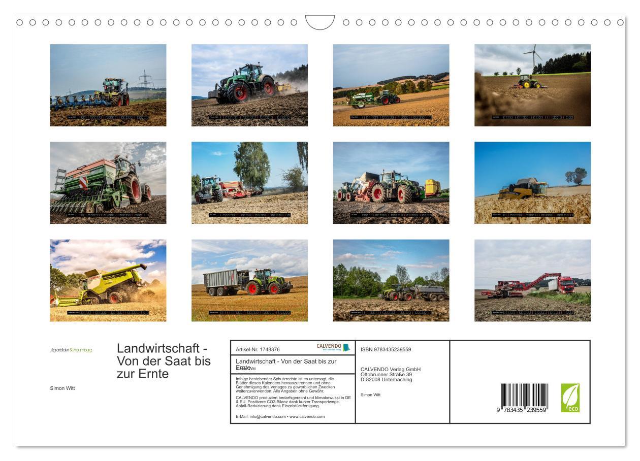 Bild: 9783435239559 | Landwirtschaft - Von der Saat bis zur Ernte (Wandkalender 2025 DIN...