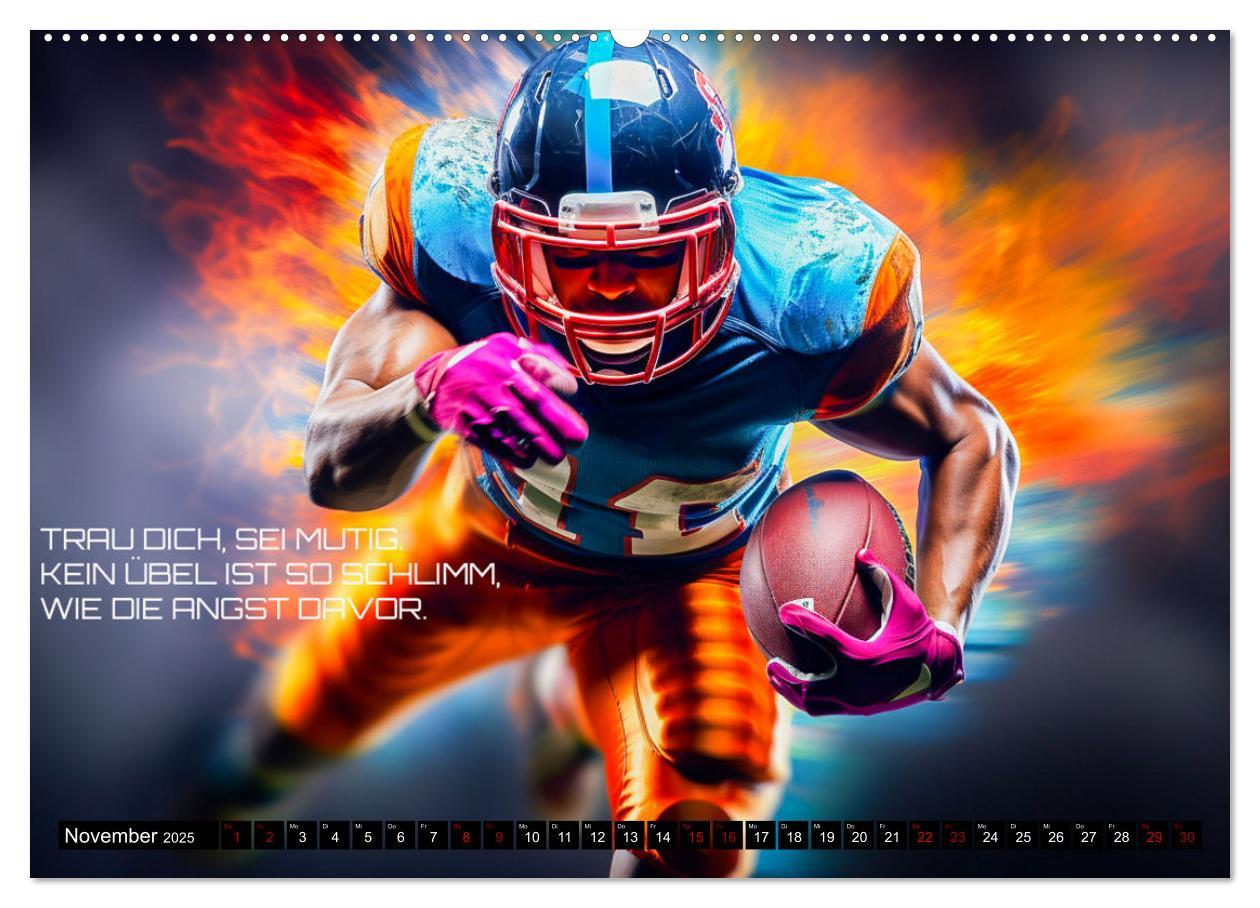 Bild: 9783383874703 | American Football und Motivation (hochwertiger Premium Wandkalender...