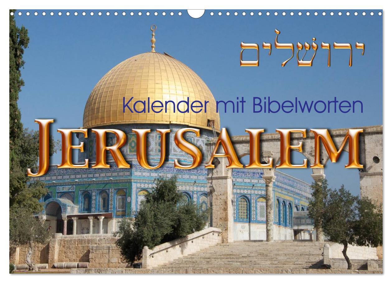 Cover: 9783435677863 | Jerusalem. Kalender mit Bibelworten (Wandkalender 2025 DIN A3...