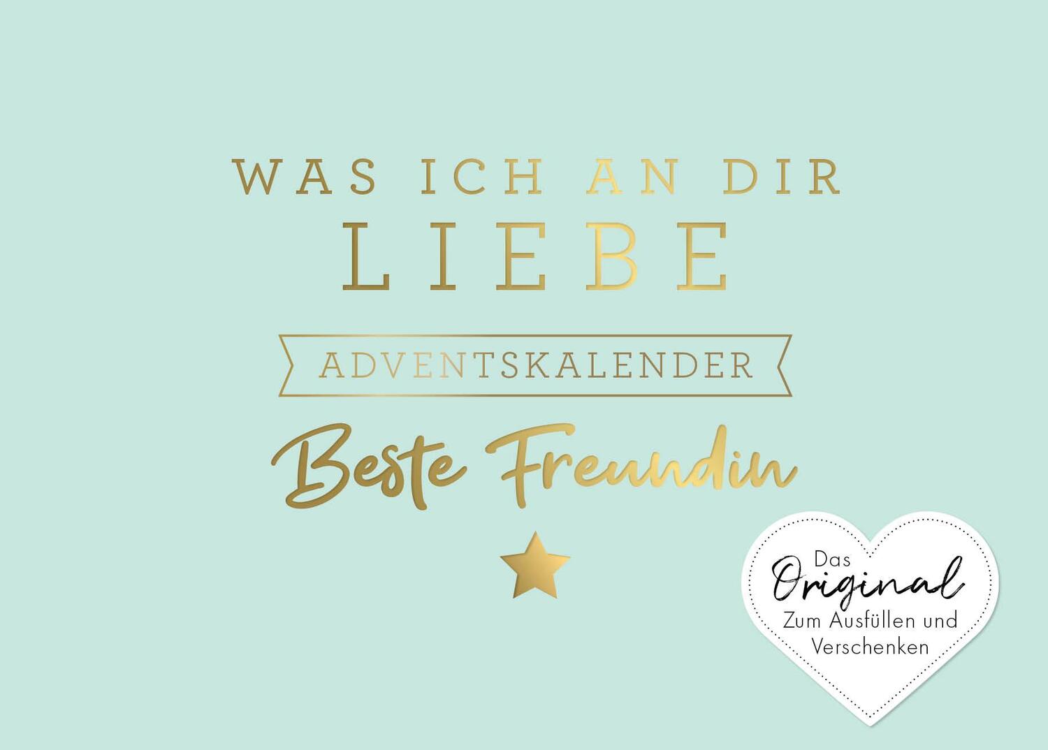 Cover: 9783742325266 | Was ich an dir liebe, beste Freundin - Adventskalender | Reinwarth