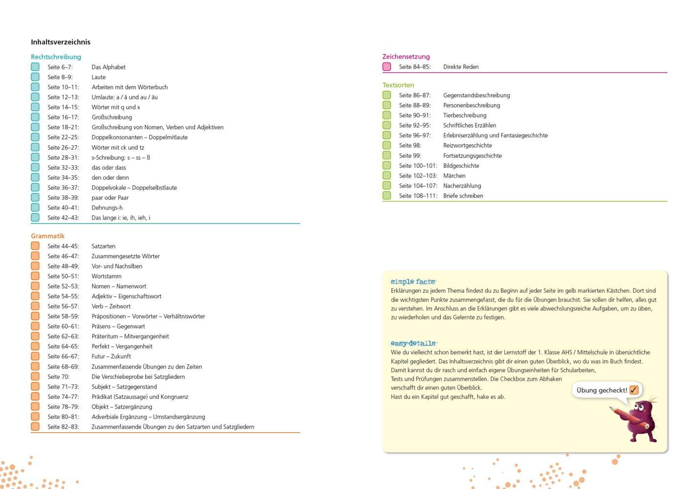 Bild: 9783707422481 | simple und easy Deutsch - 1. Schuljahr, Übungsbuch AHS/Mittelschule