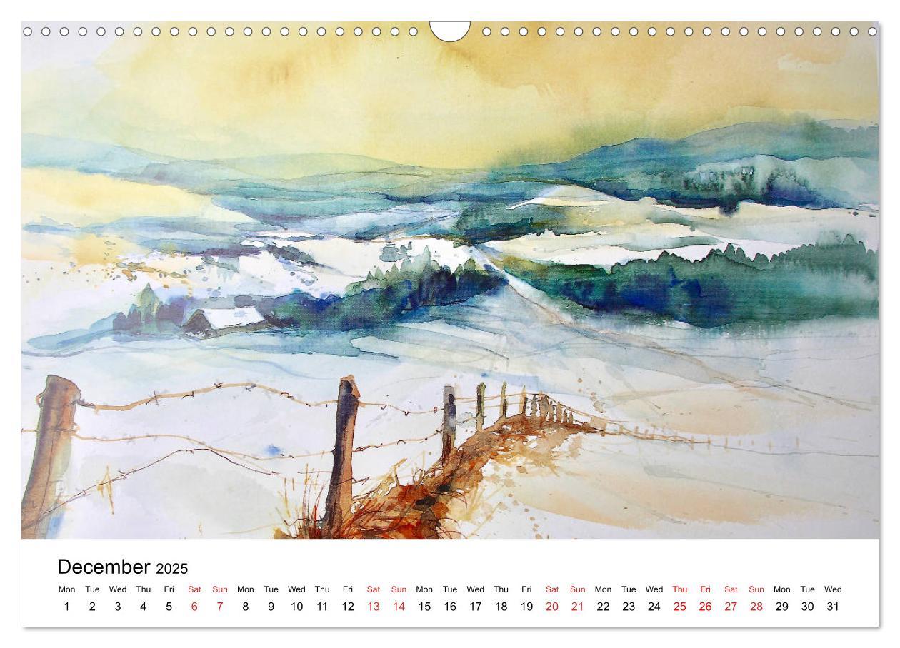 Bild: 9781325999187 | WATERCOLOR IMPRESSIONS (Wall Calendar 2025 DIN A3 landscape),...