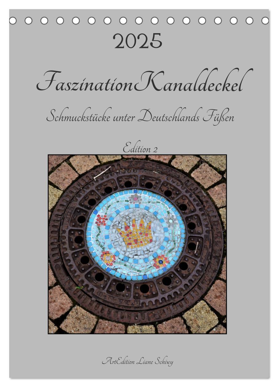 Cover: 9783435951321 | Faszination Kanaldeckel (Tischkalender 2025 DIN A5 hoch), CALVENDO...