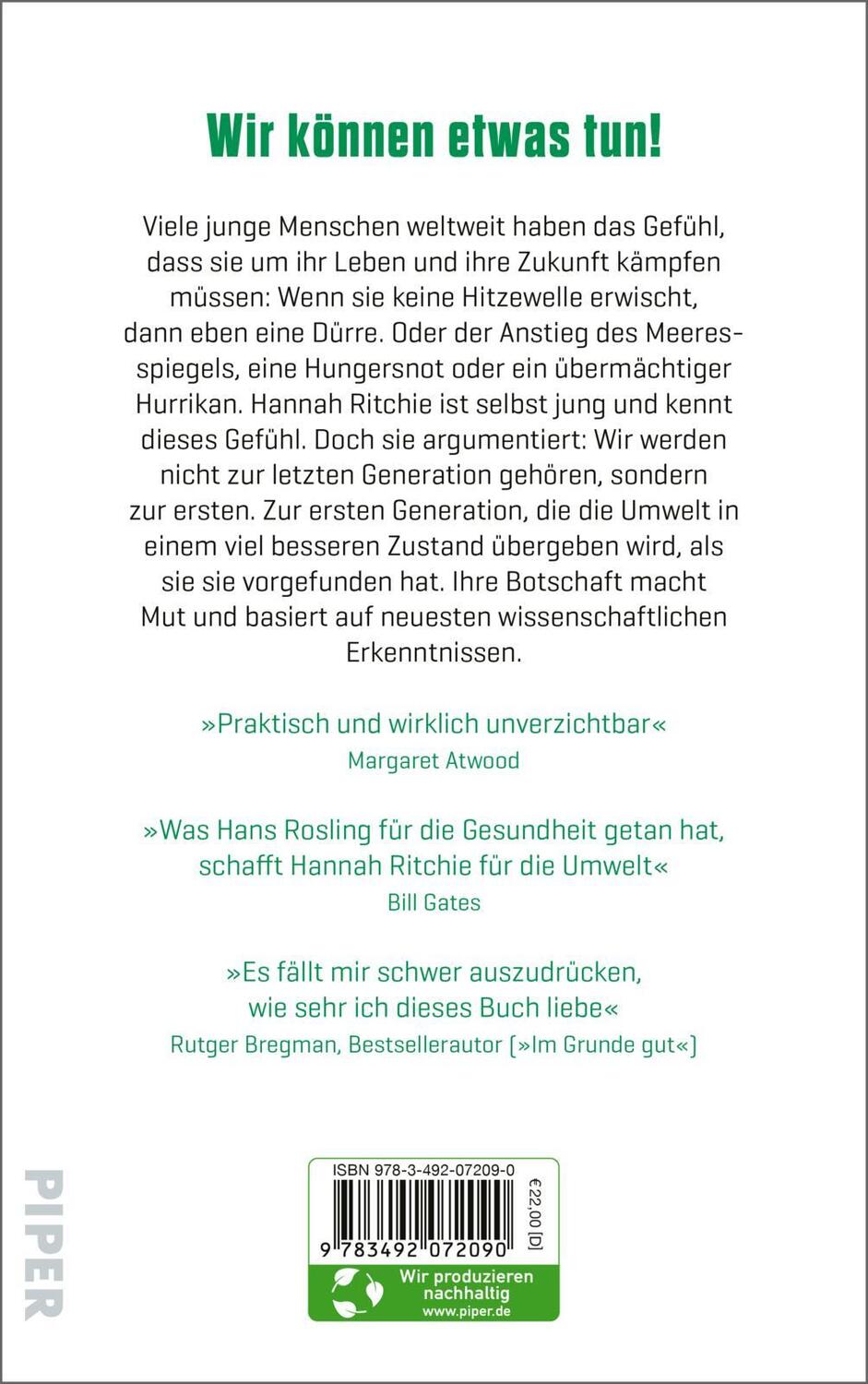 Rückseite: 9783492072090 | Hoffnung für Verzweifelte | Hannah Ritchie | Buch | 384 S. | Deutsch