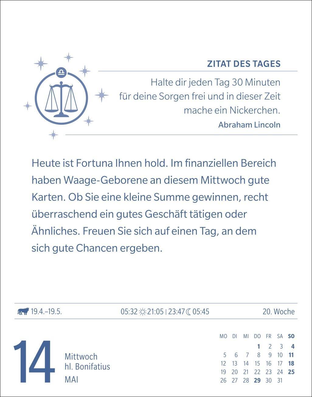 Bild: 9783840033735 | Waage Sternzeichenkalender 2025 - Tagesabreißkalender - Ihr...