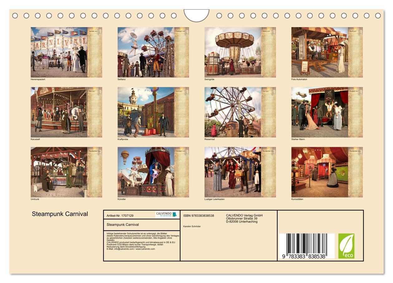 Bild: 9783383838538 | Steampunk Carnival (Wandkalender 2025 DIN A4 quer), CALVENDO...