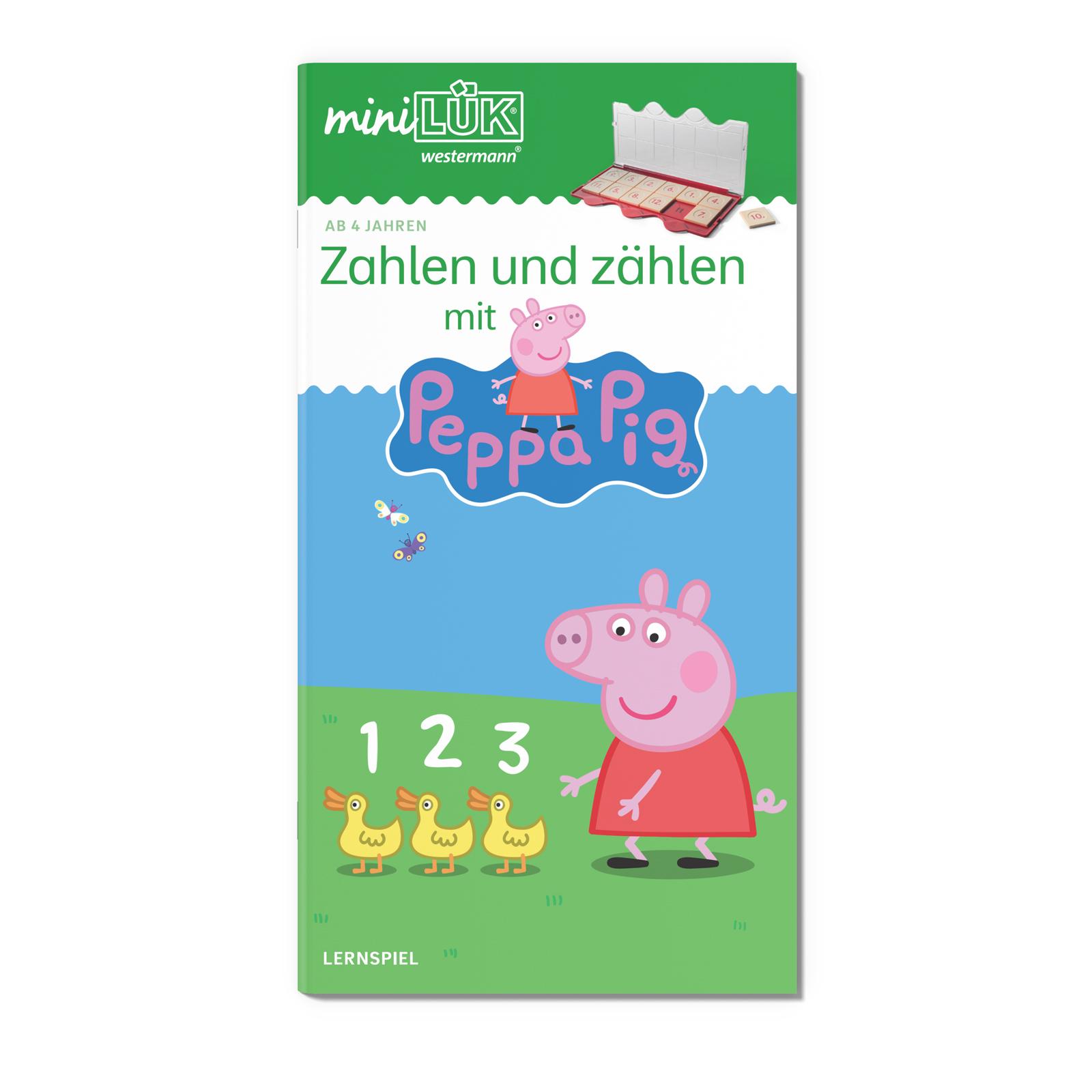 Cover: 9783072448024 | miniLÜK. Kindergarten/Vorschule Zahlen und Zählen mit Peppa Pig | 2024