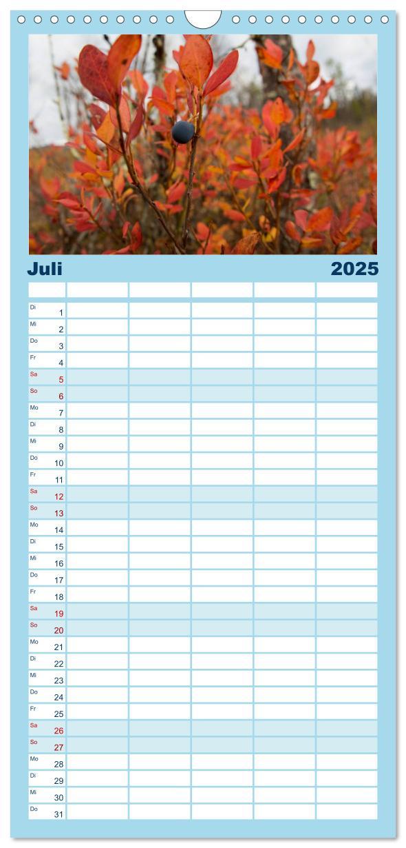 Bild: 9783457113837 | Familienplaner 2025 - Lappland mit 5 Spalten (Wandkalender, 21 x 45...