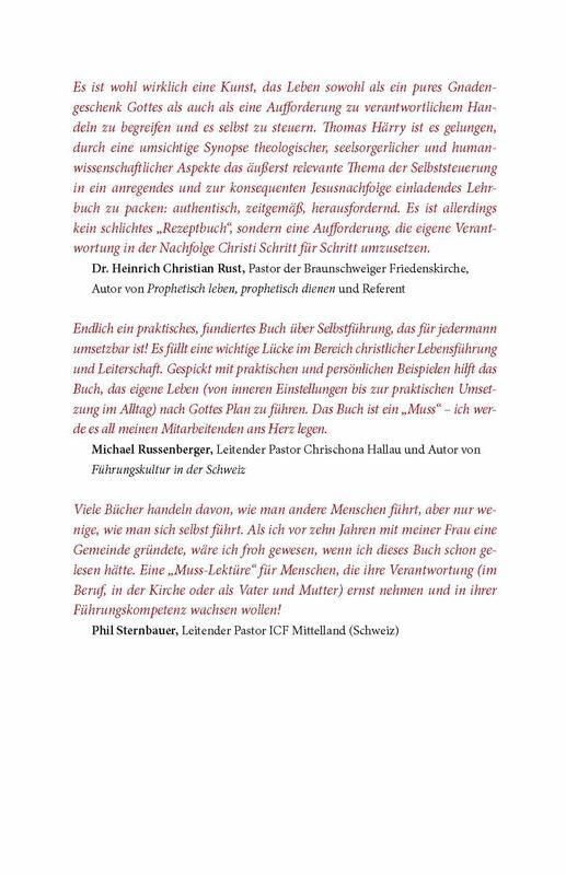 Bild: 9783417265910 | Von der Kunst, sich selbst zu führen | Thomas Härry | Buch | 360 S.