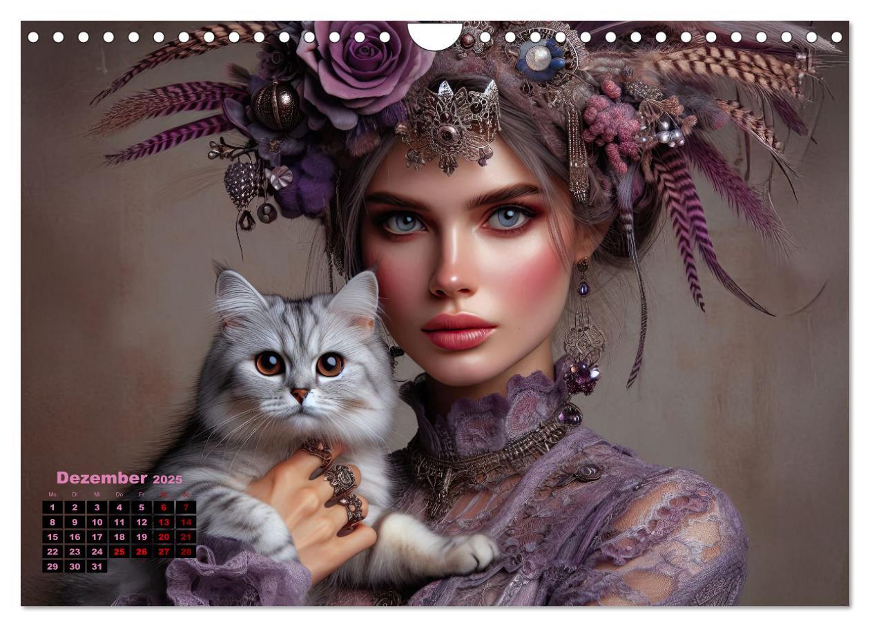 Bild: 9783457201572 | Luxuriöser Bohemian Flair - Elegante Frauen mit anmutigen Katzen...