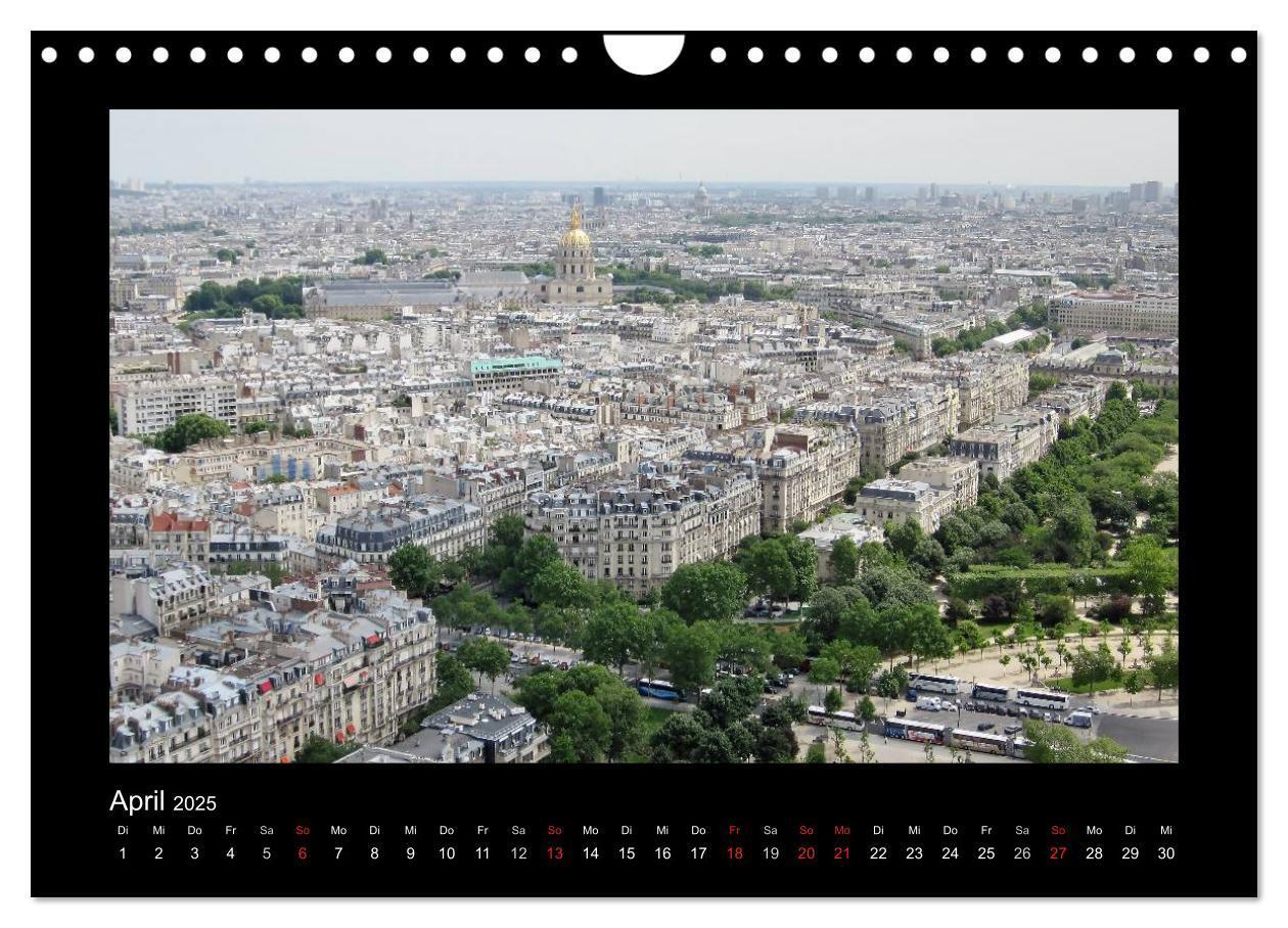 Bild: 9783435721139 | Paris von oben (Wandkalender 2025 DIN A4 quer), CALVENDO...