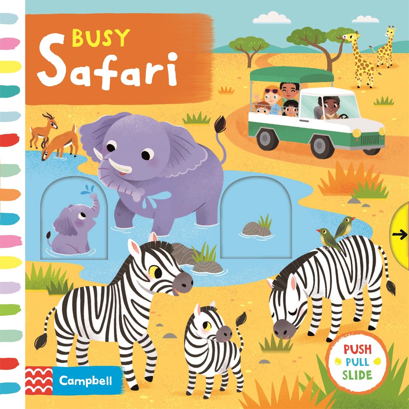 Cover: 9781529052442 | Busy Safari | A Push, Pull, Slide Book | Campbell Books | Buch | 2021