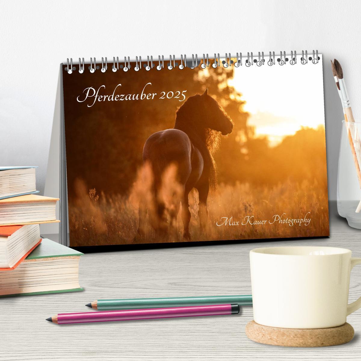 Bild: 9783435288441 | Pferdezauber 2025 (Tischkalender 2025 DIN A5 quer), CALVENDO...