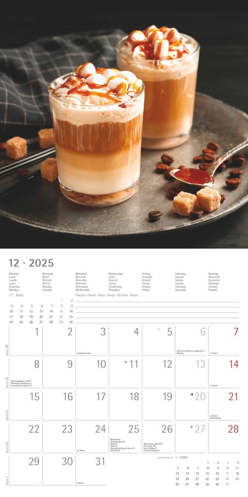 Bild: 4251732343064 | Kaffeegenuss 2025 - Broschürenkalender 30x30 cm (30x60 geöffnet) -...