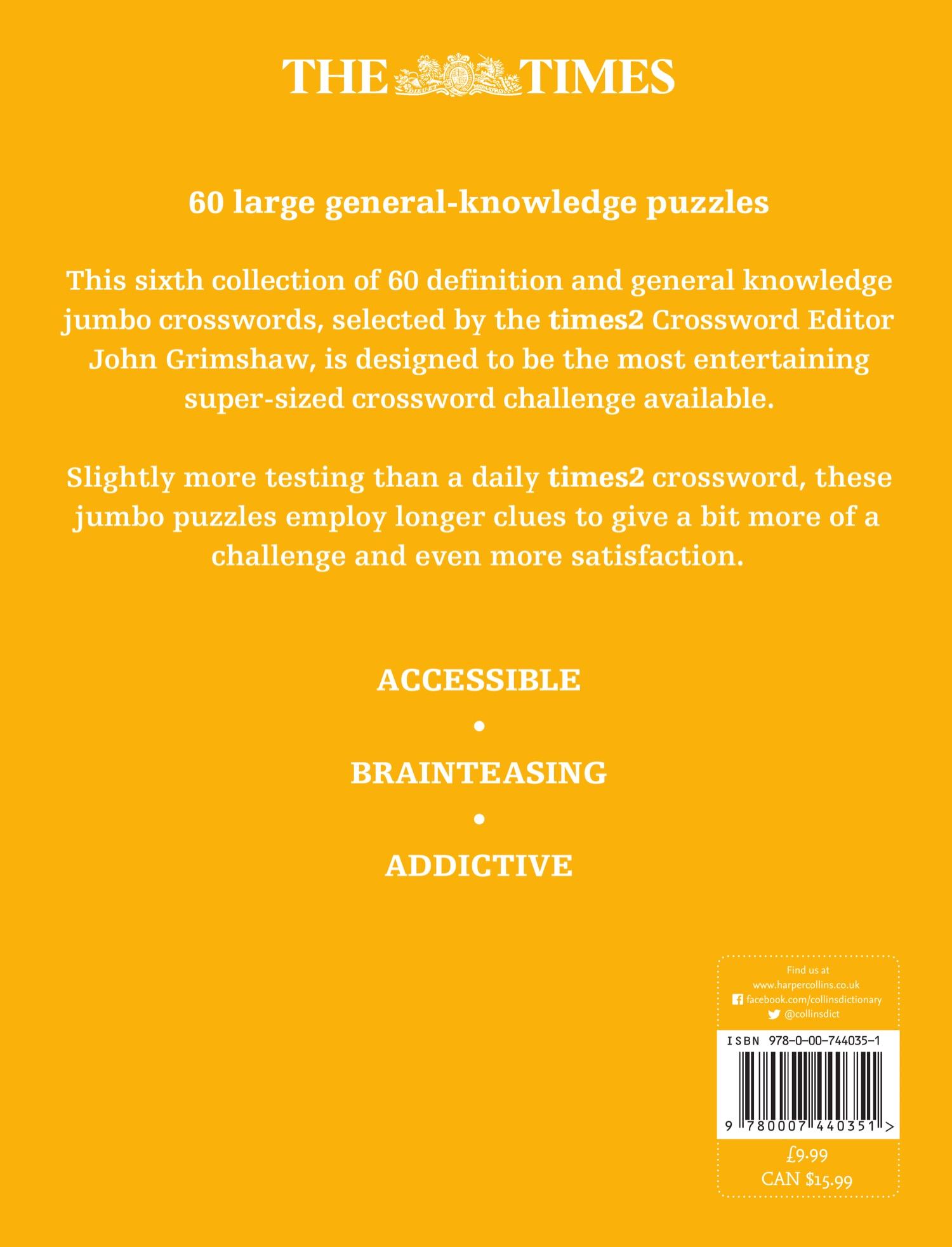 Rückseite: 9780007440351 | The Times 2 Jumbo Crossword Book 6 | The Times Mind Games | Buch