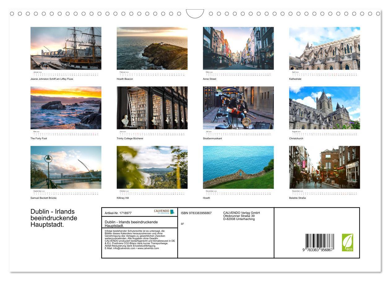 Bild: 9783383956867 | Dublin - Irlands beeindruckende Hauptstadt. (Wandkalender 2025 DIN...