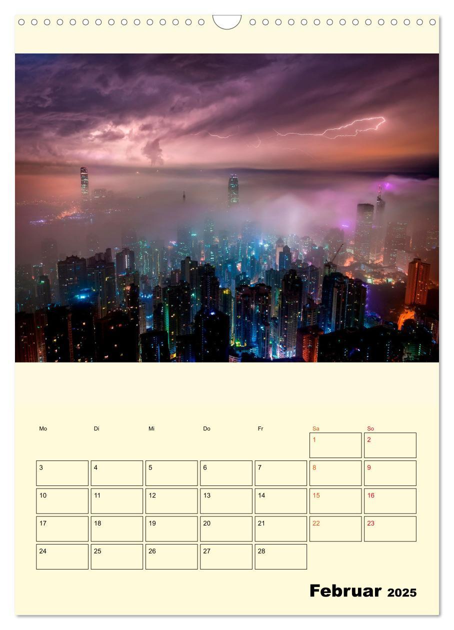 Bild: 9783435890637 | Metropolen im Gewitter (Wandkalender 2025 DIN A3 hoch), CALVENDO...