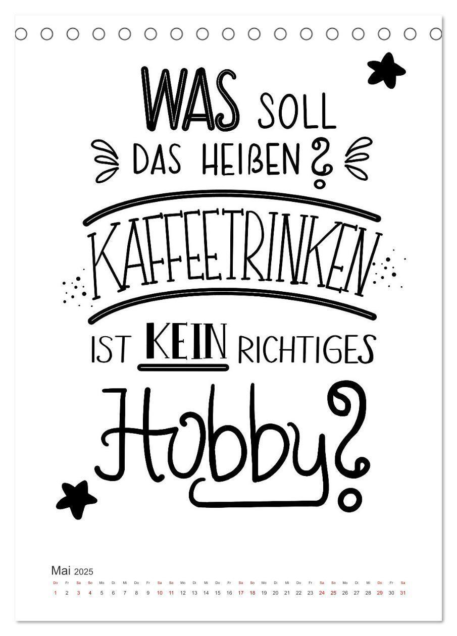 Bild: 9783435896578 | Kaffee liebt dich (Tischkalender 2025 DIN A5 hoch), CALVENDO...