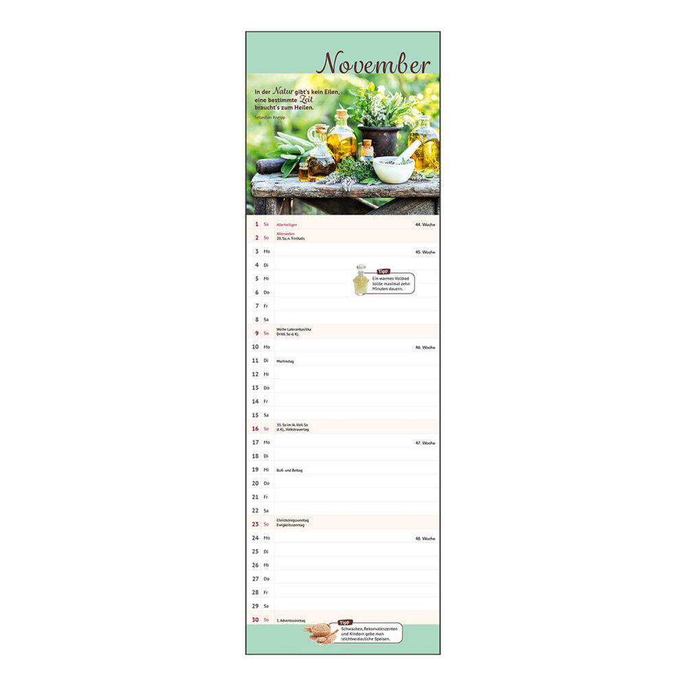 Bild: 9783746265056 | Die Natur ist die beste Apotheke 2025 | Sebastian-Kneipp-Kalender