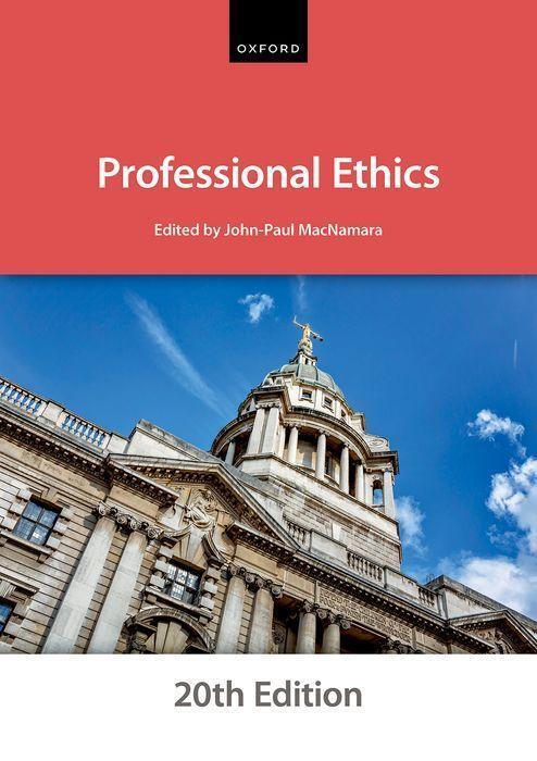 Cover: 9780192857958 | Professional Ethics | The City Law School | Taschenbuch | Bar Manuals