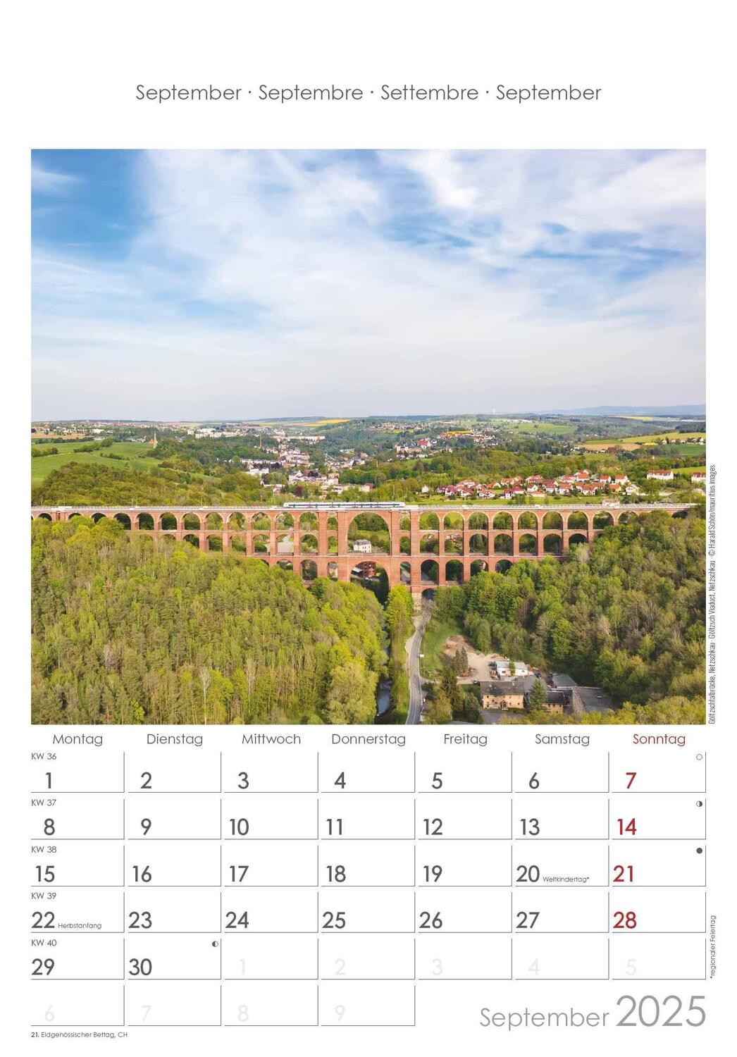 Bild: 4251732341206 | Sachsen 2025 - Bild-Kalender 23,7x34 cm - Regional-Kalender -...