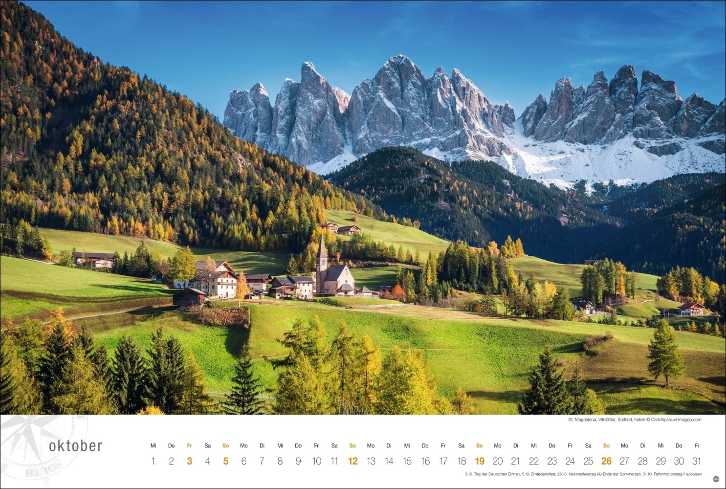 Bild: 9783756404841 | Südtirol Globetrotter Kalender 2025 - Von romantischen Tälern und...