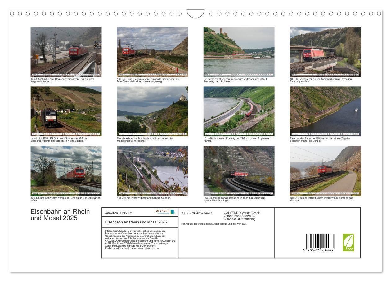 Bild: 9783435704477 | Eisenbahn an Rhein und Mosel 2025 (Wandkalender 2025 DIN A3 quer),...