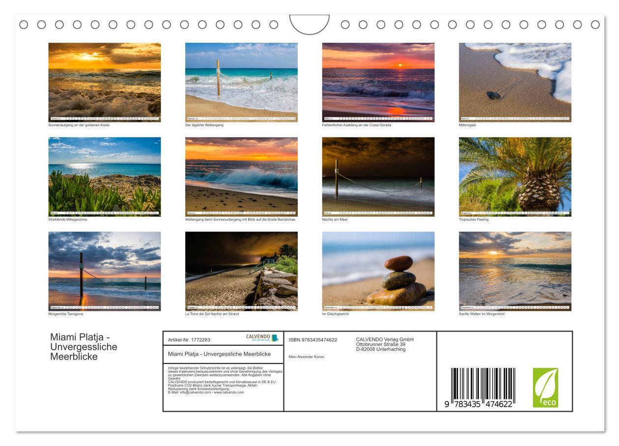 Bild: 9783435474622 | Miami Platja - Unvergessliche Meerblicke (Wandkalender 2025 DIN A4...