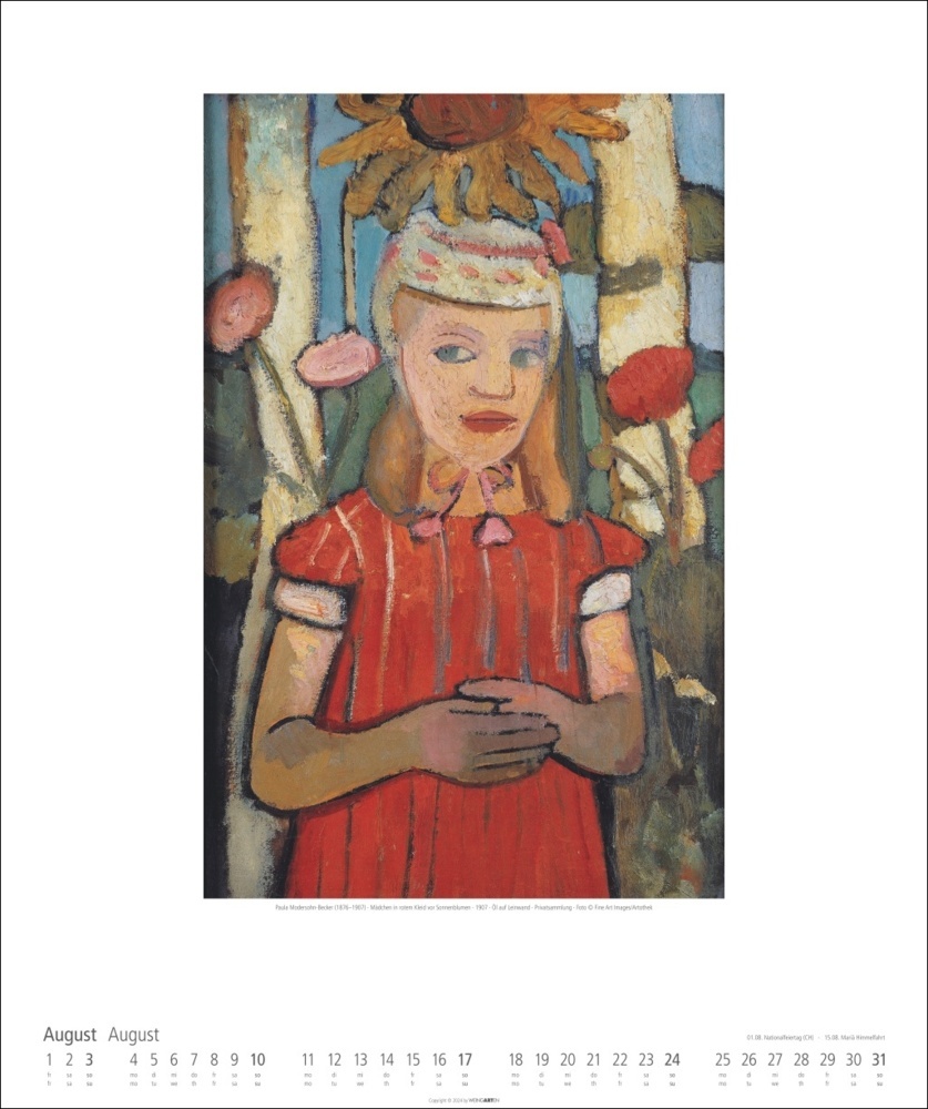 Bild: 9783839901403 | Paula Modersohn-Becker Kalender 2025 | Paula Modersohn-Becker | 14 S.