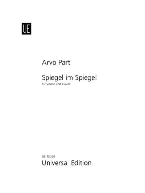 Cover: 9783702414726 | Spiegel im Spiegel | für Violine und Klavier. | Arvo Pärt | Broschüre