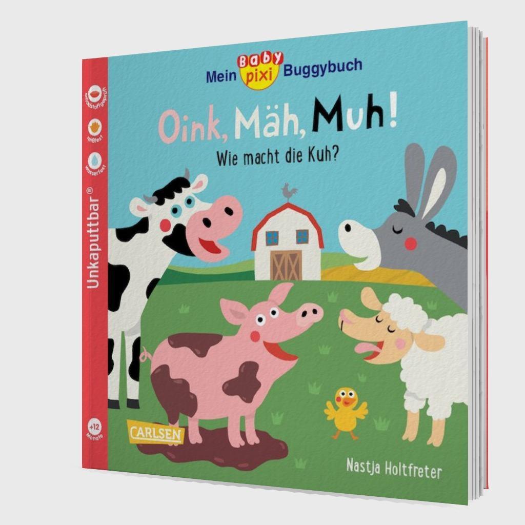 Bild: 9783551062604 | Baby Pixi (unkaputtbar) 140: Mein Baby-Pixi-Buggybuch: Oink, Mäh, Muh!