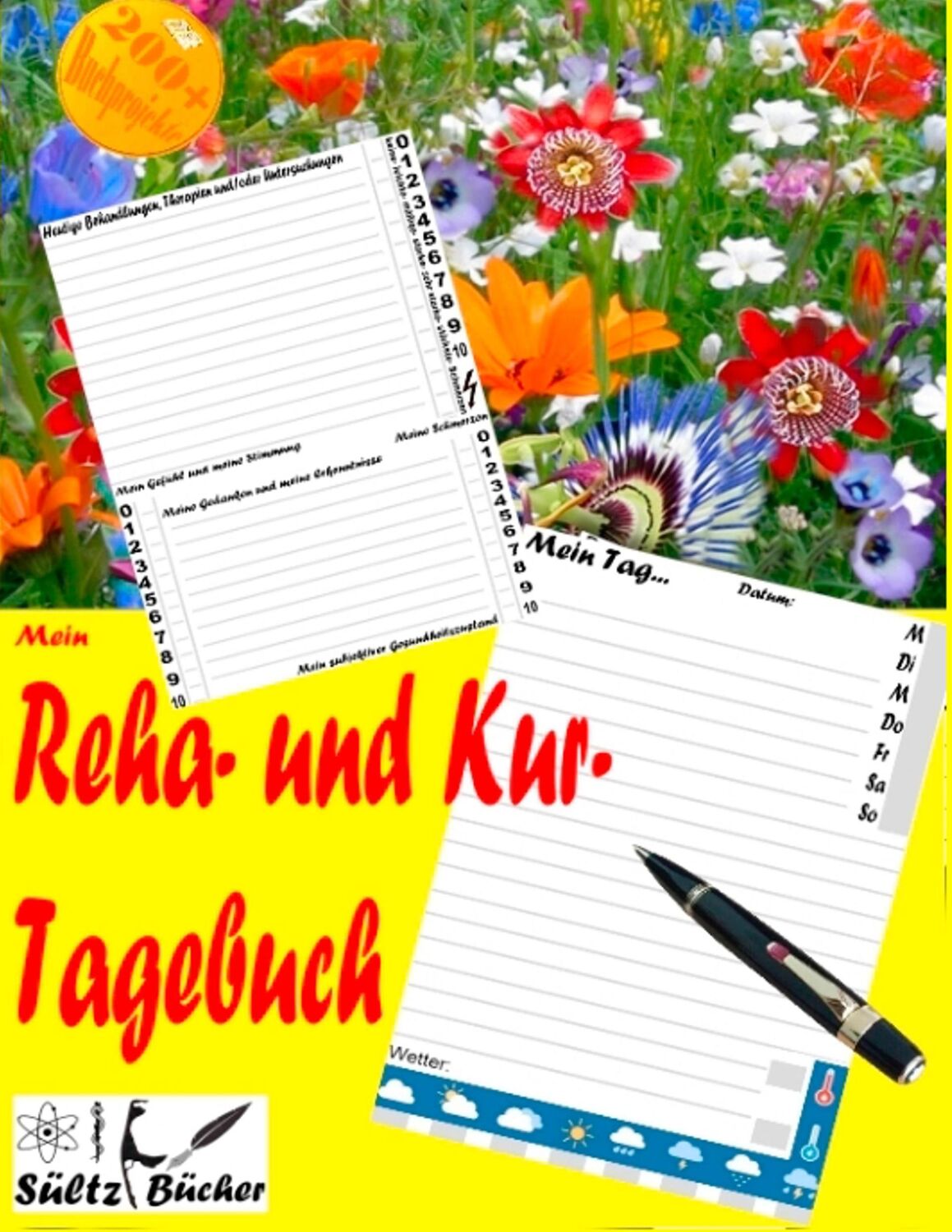 Cover: 9783752832396 | Mein Reha- und Kurtagebuch - Tagebuch für 30 Tage | Sültz (u. a.)