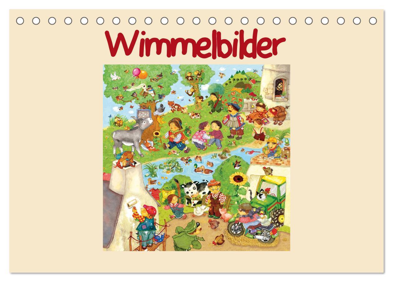 Cover: 9783435823772 | Wimmelbilder (Tischkalender 2025 DIN A5 quer), CALVENDO Monatskalender