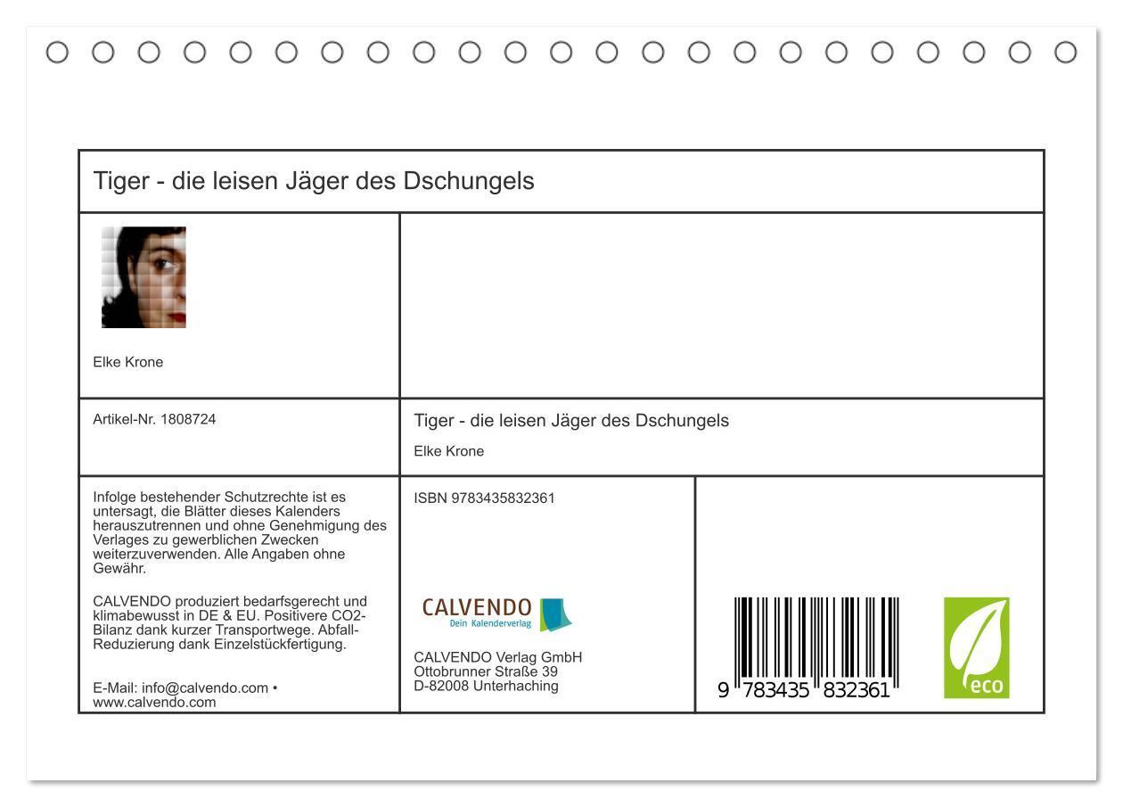 Bild: 9783435832361 | Tiger - die leisen Jäger des Dschungels (Tischkalender 2025 DIN A5...