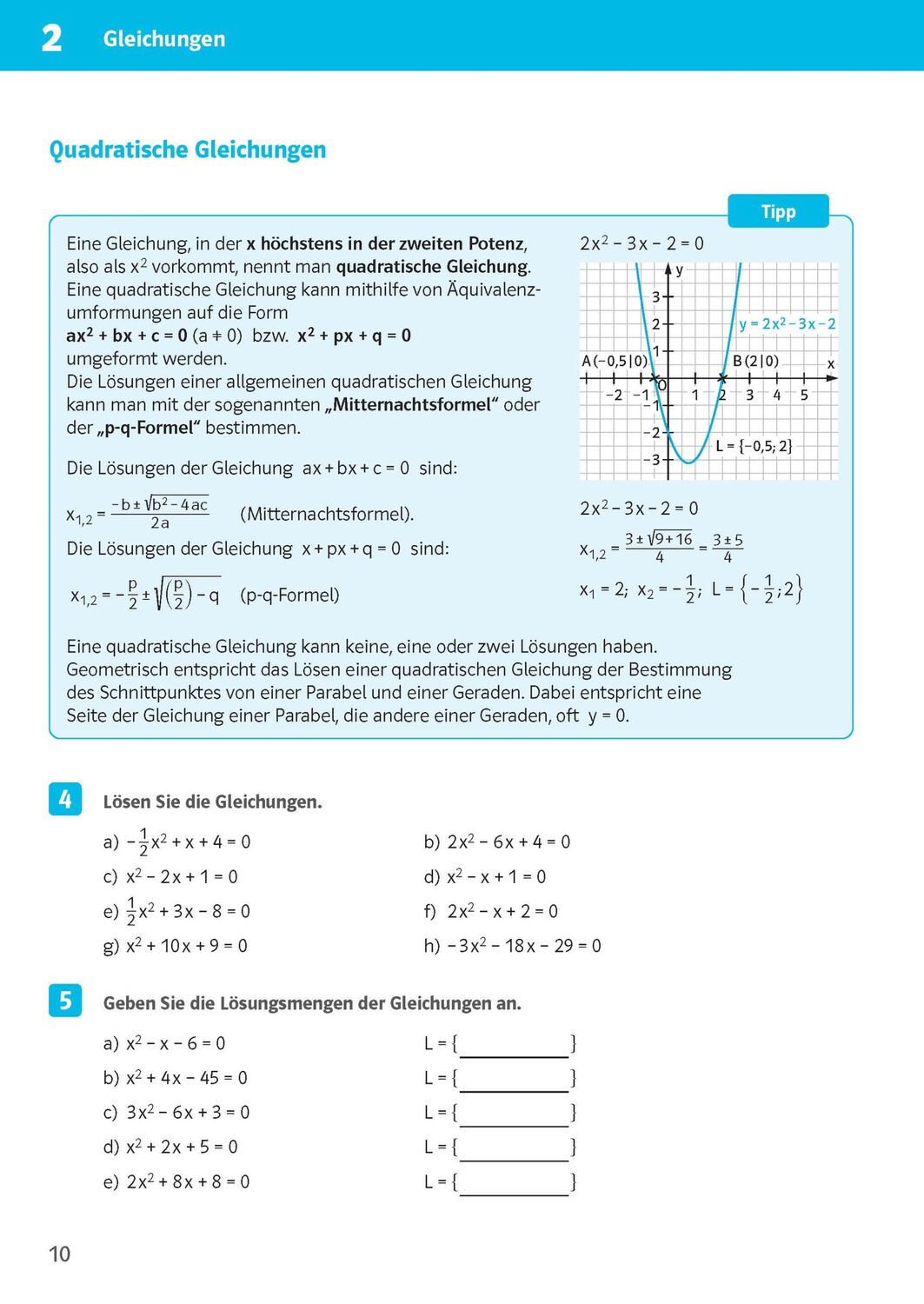 Bild: 9783129496473 | Sicher im Abi 10-Minuten-Training Oberstufe Mathematik Gleichungen