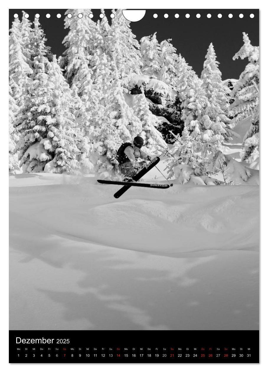 Bild: 9783457084670 | Monochrome Ski (Wandkalender 2025 DIN A4 hoch), CALVENDO...