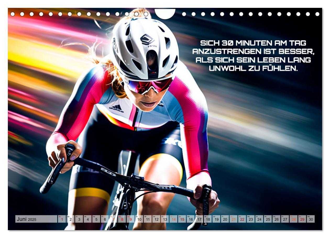 Bild: 9783383849916 | Rennrad und Motivation (Wandkalender 2025 DIN A4 quer), CALVENDO...