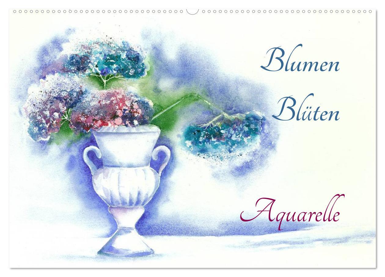 Cover: 9783435501991 | Blumen Blüten Aquarelle (Wandkalender 2025 DIN A2 quer), CALVENDO...