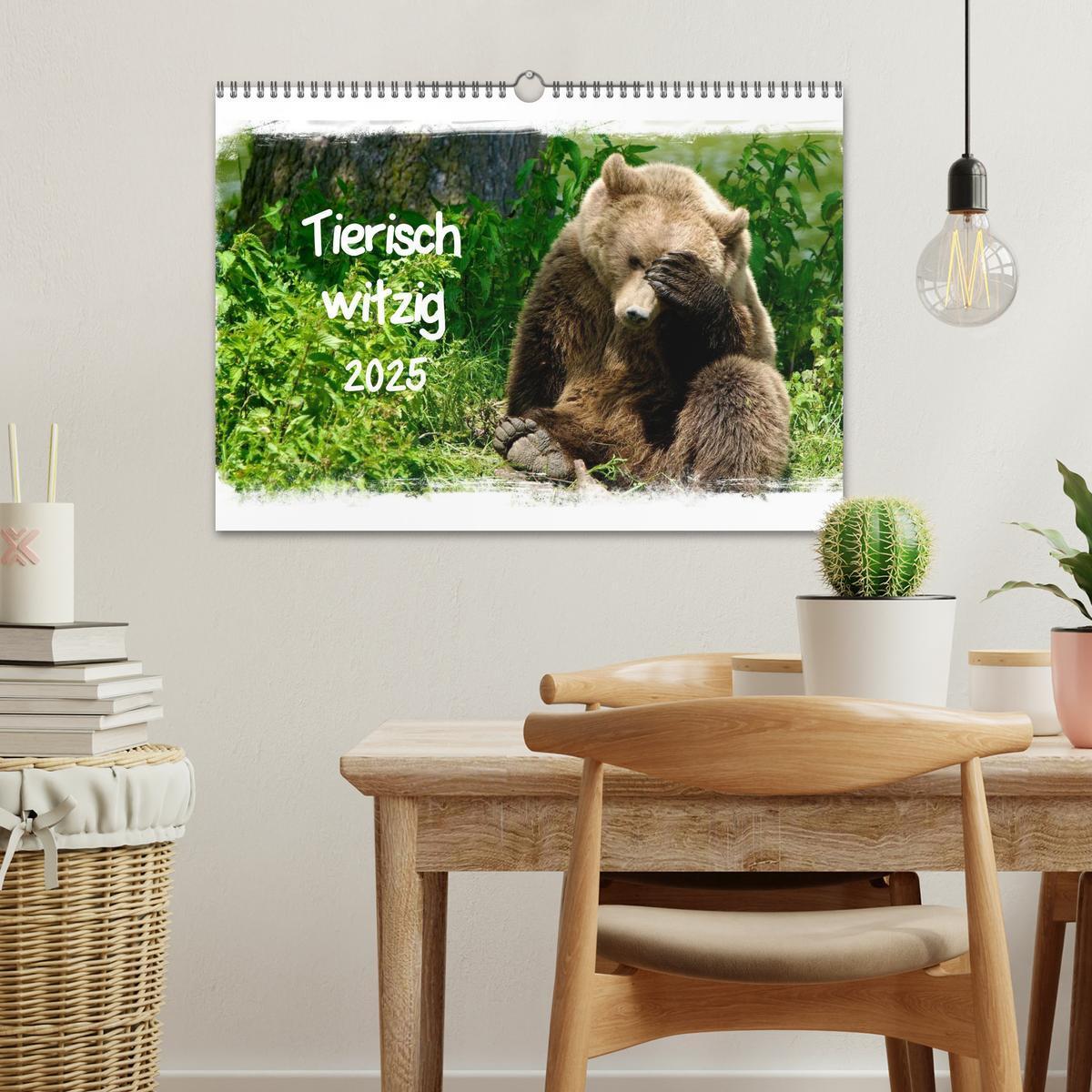 Bild: 9783435606658 | Tierisch witzig (Wandkalender 2025 DIN A3 quer), CALVENDO...