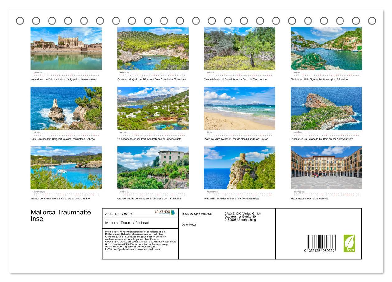 Bild: 9783435060337 | Mallorca Traumhafte Insel (Tischkalender 2025 DIN A5 quer),...