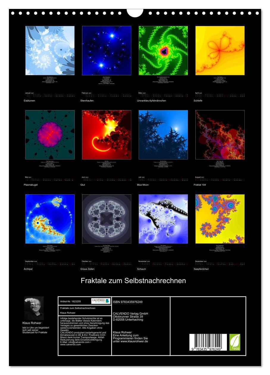 Bild: 9783435976249 | Fraktale zum Selbstnachrechnen (Wandkalender 2025 DIN A3 hoch),...