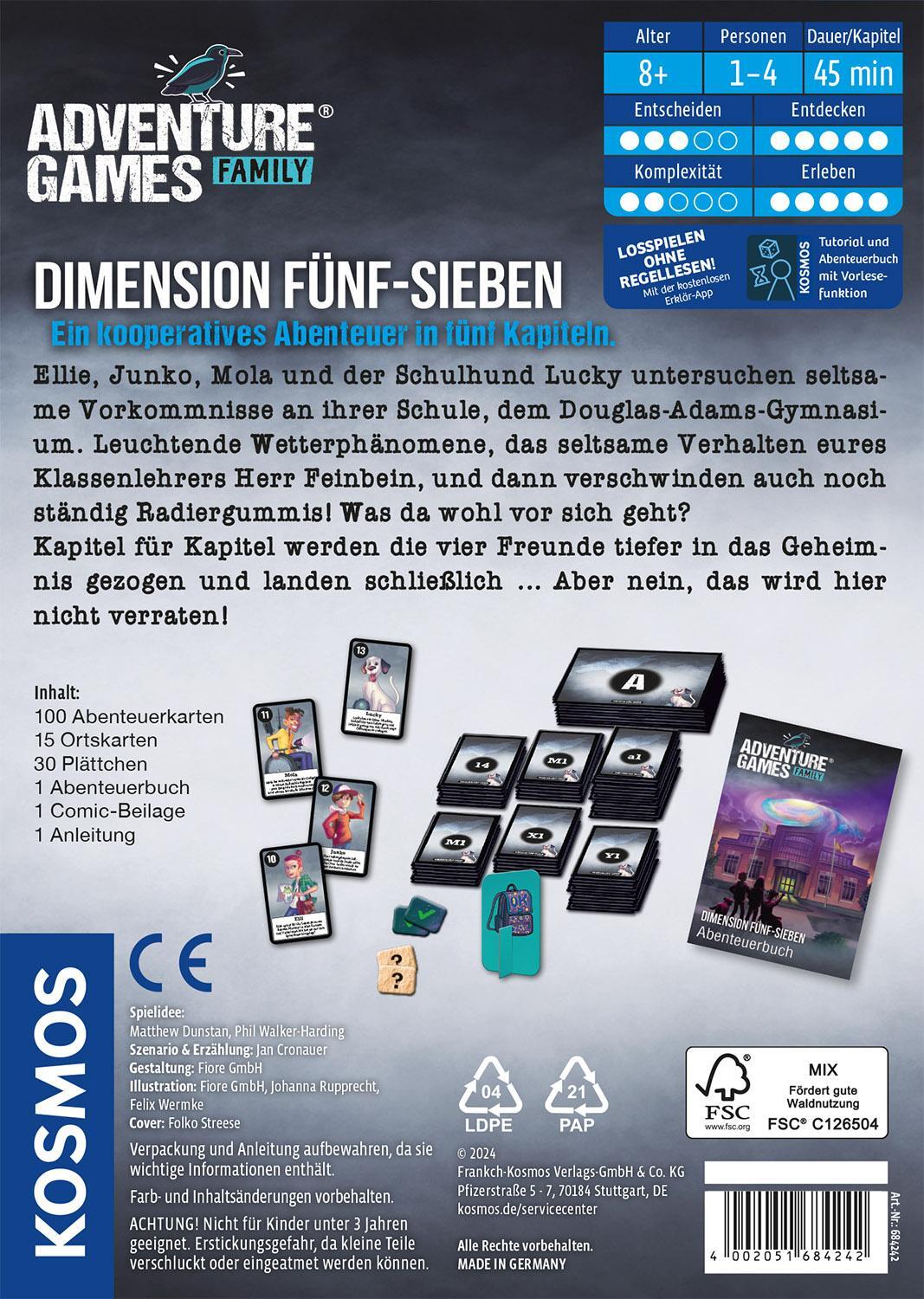 Rückseite: 4002051684242 | Adventure Games Family - Dimension Fünf-Sieben | Spiel | Spiel | 2024